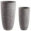 Discount Bizzotto SET2 VASO CEMENT TO ALTO GRIGIO