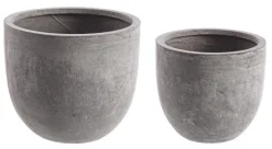 Online Bizzotto SET2 VASO CEMENT TO BASSO GRIGIO