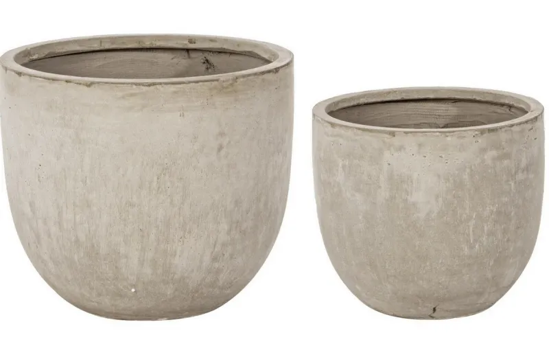 Bizzotto SET2 VASO CEMENT TO BASSO SABBIA