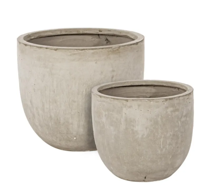 Bizzotto SET2 VASO CEMENT TO BASSO SABBIA