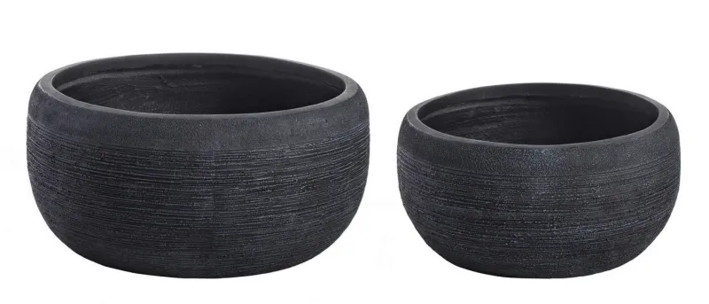 Bizzotto SET2 VASO GRAFFITI CIOTOLA NERO