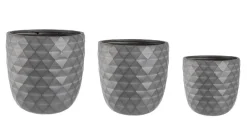 Online Bizzotto SET3 VASO PYRAMID BOMB ANTRACITE