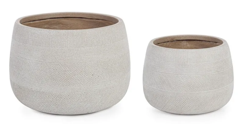 Outlet Bizzotto SET2 VASO RIGO BOMB BEIGE BASSO