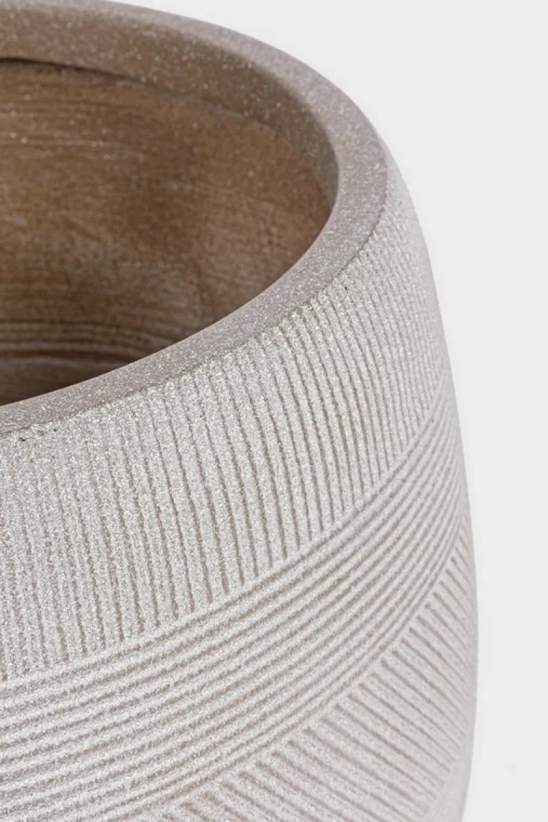 Outlet Bizzotto SET2 VASO RIGO BOMB BEIGE BASSO