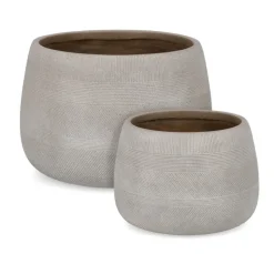 Outlet Bizzotto SET2 VASO RIGO BOMB BEIGE BASSO