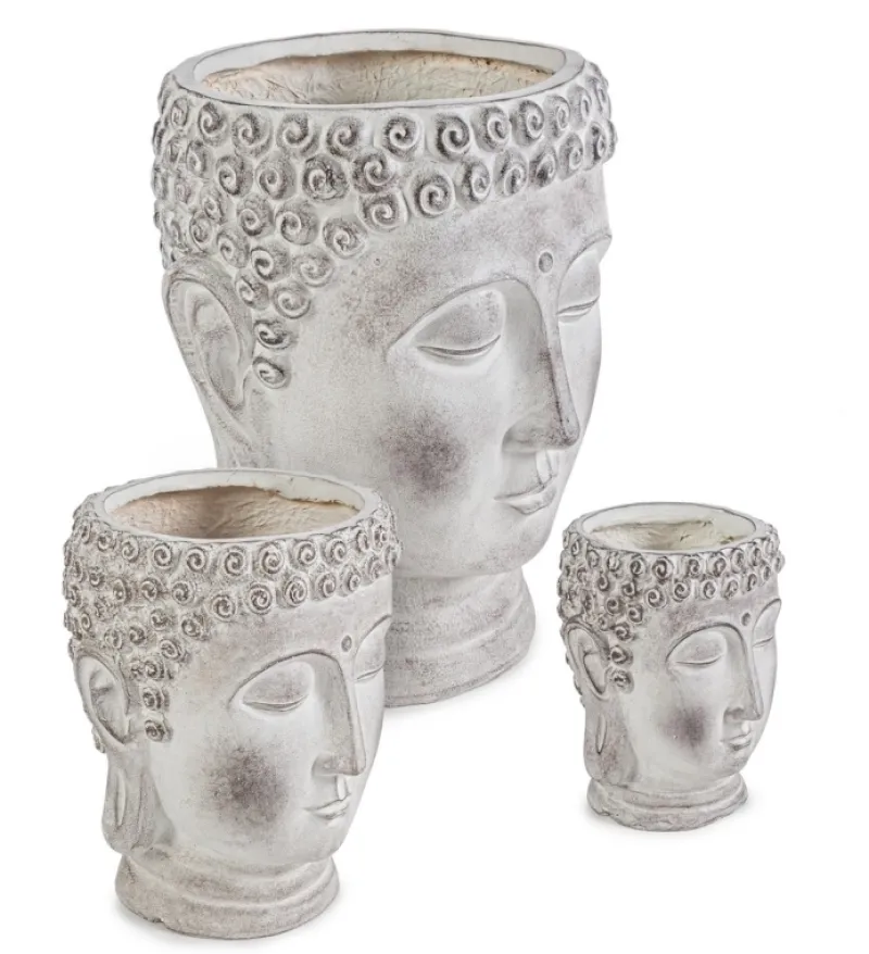 Discount Bizzotto SET3 VASO TESTA BUDDHA