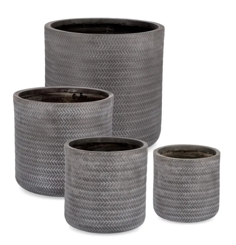 Discount Bizzotto SET4 VASO TRESSAGE CIL ANTRACITE