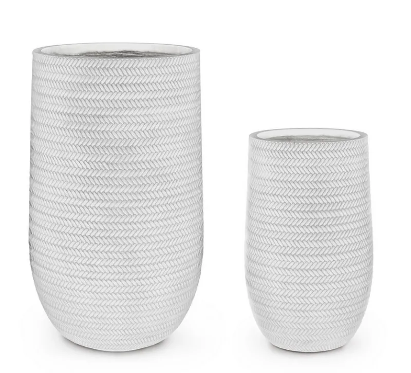 Best Bizzotto SET2 VASO TRESSAGE TO ALTO BIANCO