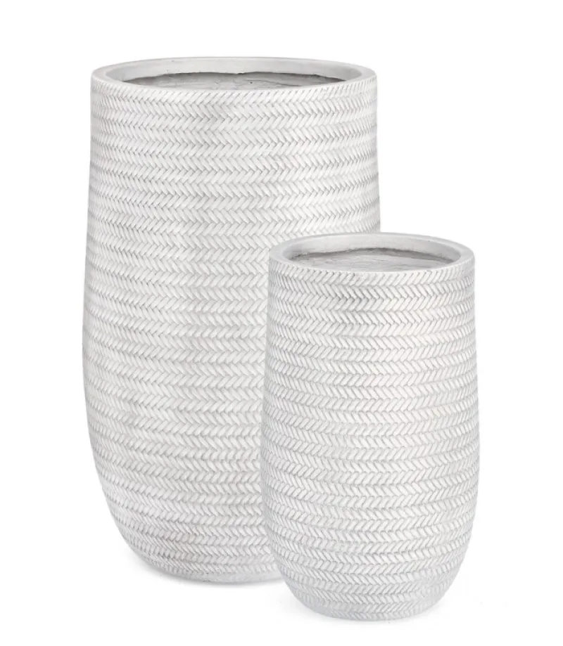 Best Bizzotto SET2 VASO TRESSAGE TO ALTO BIANCO