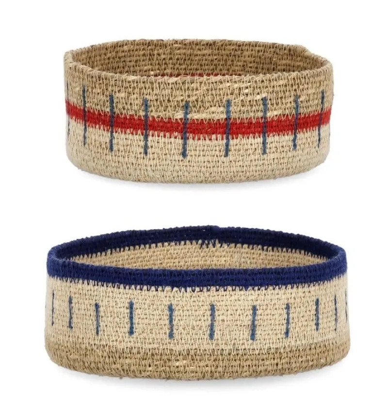 Sale Bizzotto SET2 VASSOIO DECORAT NINH NAT BLU ROSSO