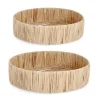 Best Bizzotto SET2 VASSOIO DECORATIVO BAGAN TO NATURAL