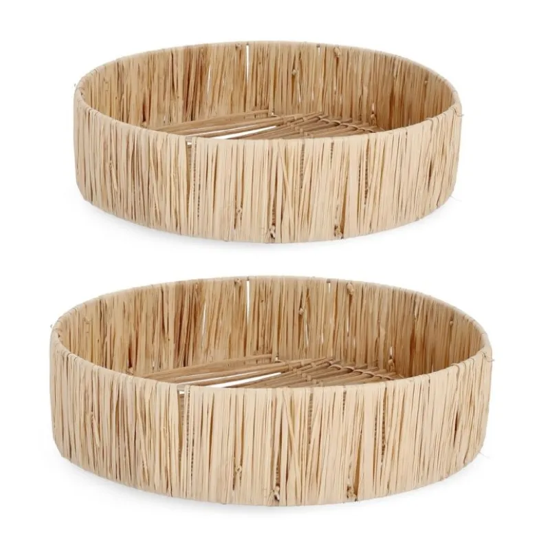 Best Bizzotto SET2 VASSOIO DECORATIVO BAGAN TO NATURAL
