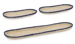Clearance Bizzotto SET3 VASSOIO DECORATIVO GIANG NATURA BLU