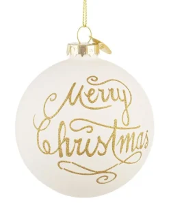 Online Bizzotto SFERA VT MERRY CHRISTMAS BIANCO D80