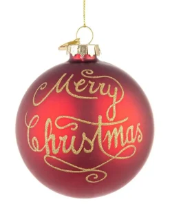 Online Bizzotto SFERA VT MERRY CHRISTMAS ROSSO D80