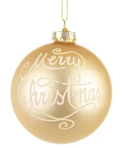 Clearance Bizzotto SFERA VT MERRY CHRISTMAS CHAMPAGNE D80