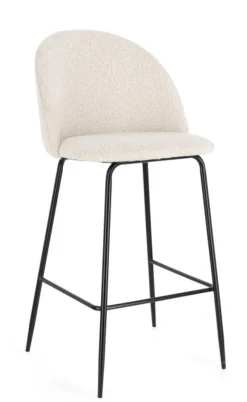 Sale Bizzotto SGABELLO BAR EFFETTO BOUCLE' NERO/AVORIO - CARRY
