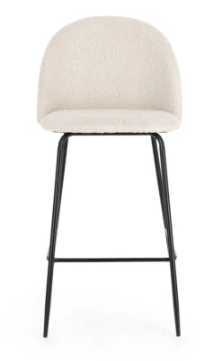 Sale Bizzotto SGABELLO BAR EFFETTO BOUCLE' NERO/AVORIO - CARRY