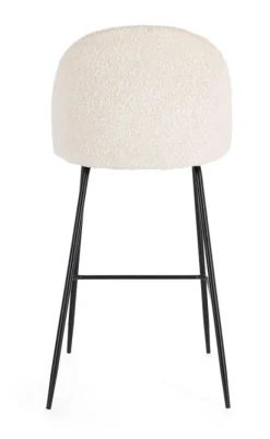 Sale Bizzotto SGABELLO BAR EFFETTO BOUCLE' NERO/AVORIO - CARRY