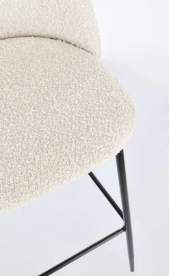 Sale Bizzotto SGABELLO BAR EFFETTO BOUCLE' NERO/AVORIO - CARRY