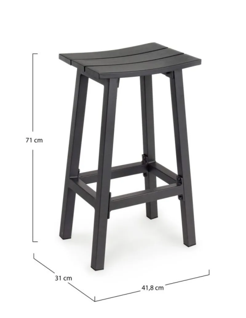 Sale Bizzotto SGABELLO BAR IN ALLUMINIO ANTRACITE YK13 - SKIPPER