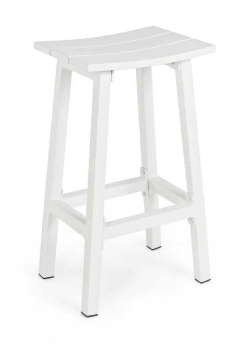 Discount Bizzotto SGABELLO BAR IN ALLUMINIO BIANCO YK11 - SKIPPER