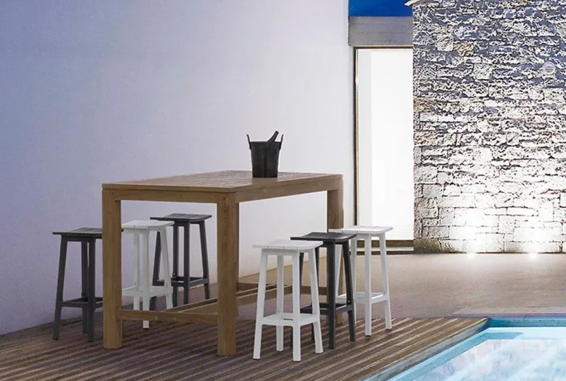 Discount Bizzotto SGABELLO BAR IN ALLUMINIO BIANCO YK11 - SKIPPER