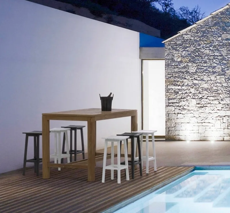 Discount Bizzotto SGABELLO BAR IN ALLUMINIO BIANCO YK11 - SKIPPER