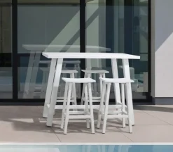 Discount Bizzotto SGABELLO BAR IN ALLUMINIO BIANCO YK11 - SKIPPER