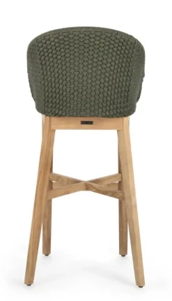 New Bizzotto SGABELLO BAR IN CORDA PER ESTERNO VERDE - COACHELLA
