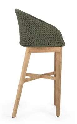 New Bizzotto SGABELLO BAR IN CORDA PER ESTERNO VERDE - COACHELLA