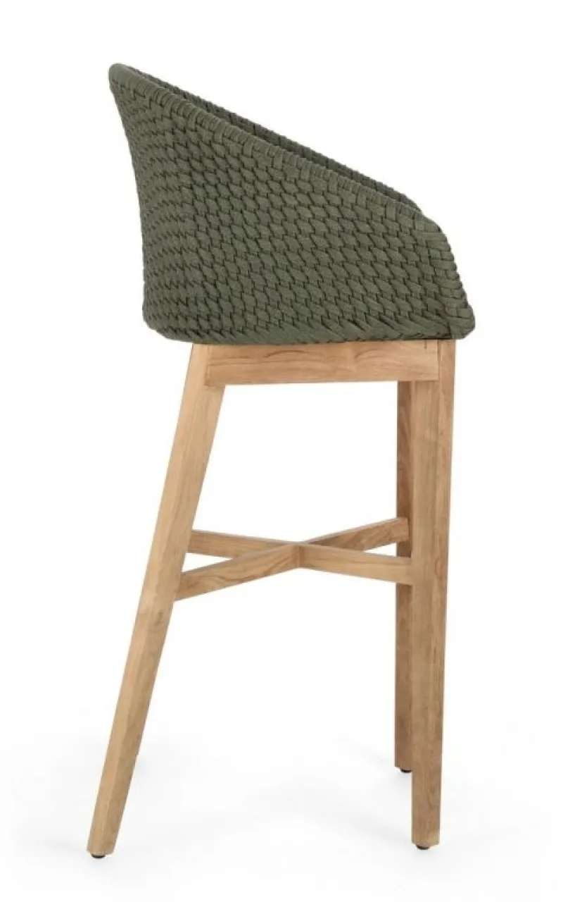 New Bizzotto SGABELLO BAR IN CORDA PER ESTERNO VERDE - COACHELLA