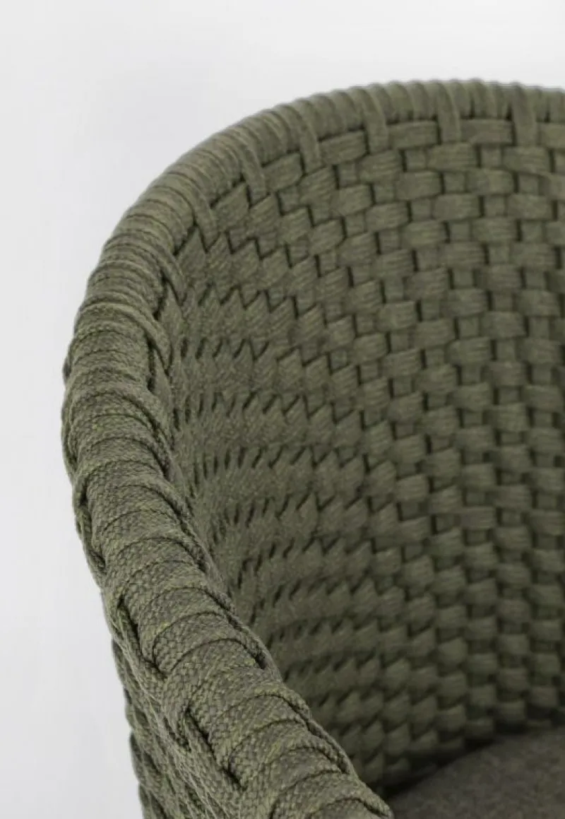 New Bizzotto SGABELLO BAR IN CORDA PER ESTERNO VERDE - COACHELLA