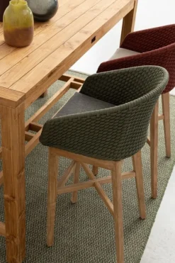 New Bizzotto SGABELLO BAR IN CORDA PER ESTERNO VERDE - COACHELLA