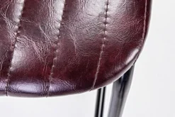 Outlet Bizzotto SGABELLO BAR IN ECOPELLE BORDEAUX - DEBBIE
