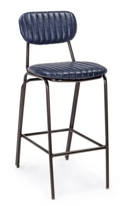 Best Bizzotto SGABELLO BAR IN ECOPELLE BLU - DEBBIE