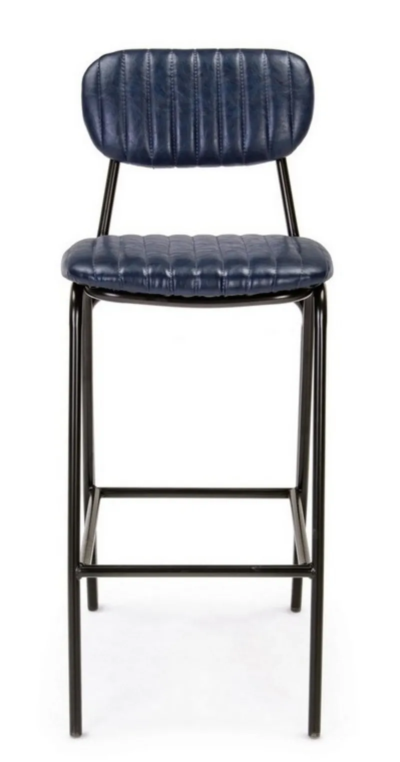 Best Bizzotto SGABELLO BAR IN ECOPELLE BLU - DEBBIE