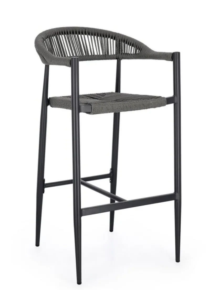Best Bizzotto SGABELLO BAR JANDIA ANTRACITE/GRIGIO