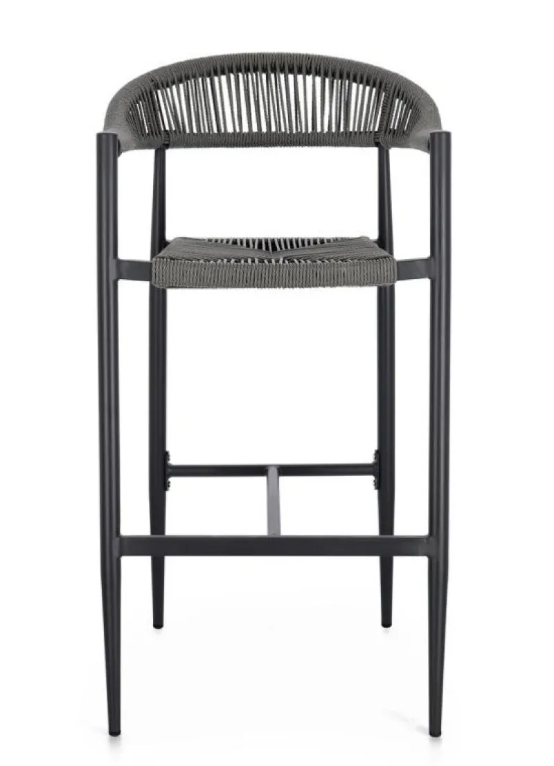 Best Bizzotto SGABELLO BAR JANDIA ANTRACITE/GRIGIO
