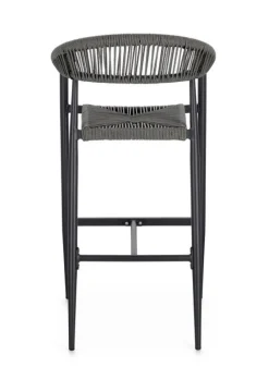 Best Bizzotto SGABELLO BAR JANDIA ANTRACITE/GRIGIO