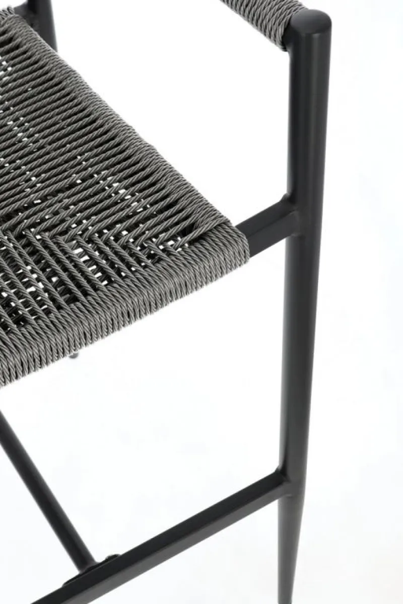 Best Bizzotto SGABELLO BAR JANDIA ANTRACITE/GRIGIO