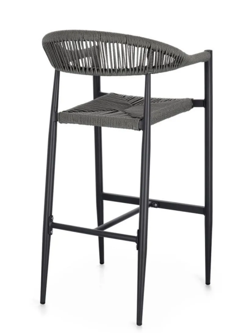Best Bizzotto SGABELLO BAR JANDIA ANTRACITE/GRIGIO