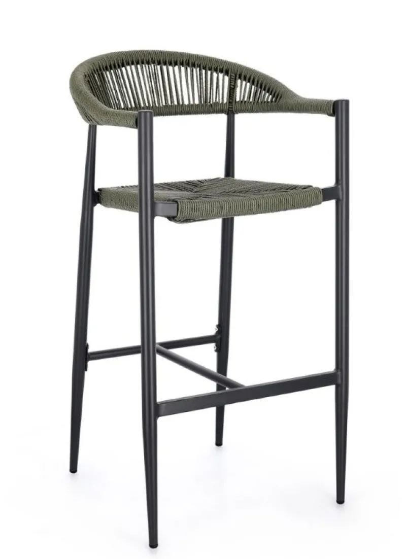 Discount Bizzotto SGABELLO BAR JANDIA ANTRACITE/VERDE