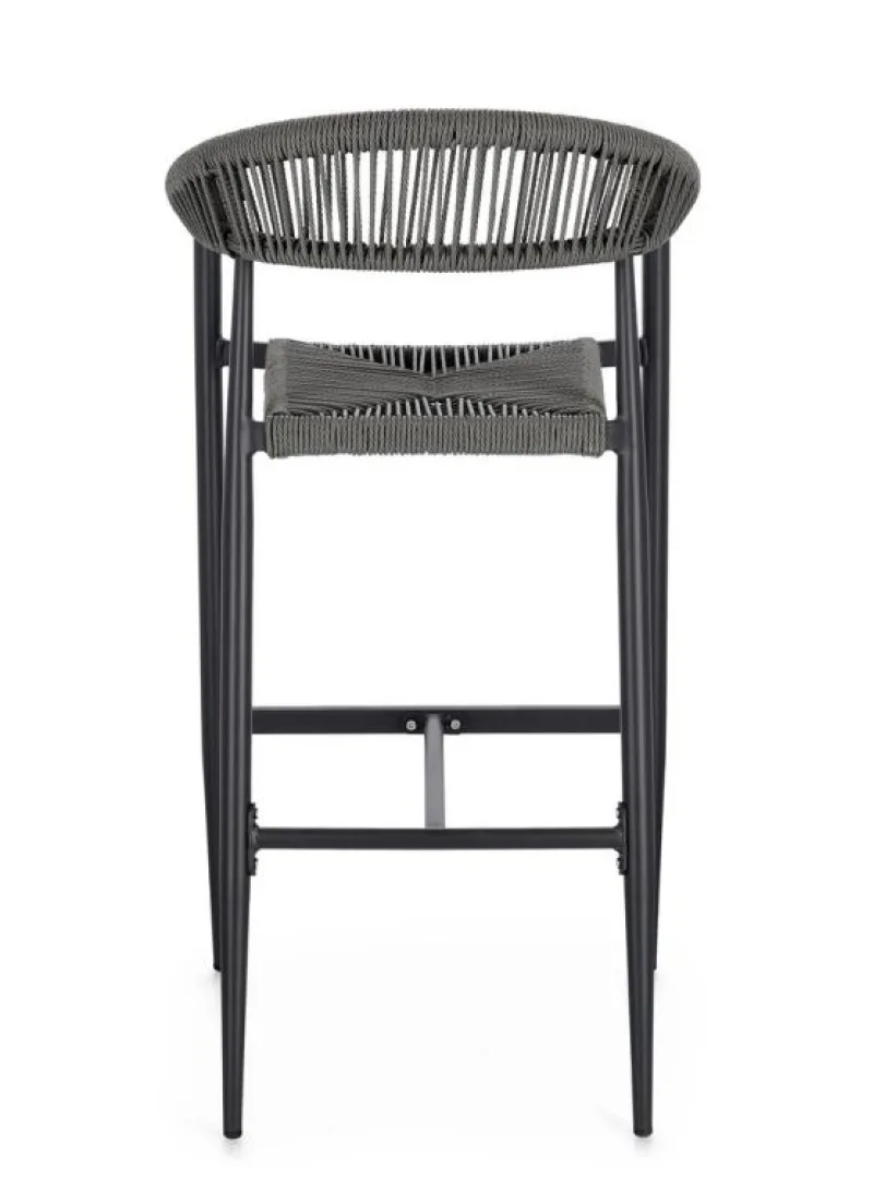 Outlet Bizzotto SGABELLO BAR JANDIA ANTRACITE/GRIGIO