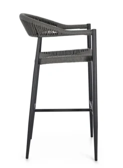 Outlet Bizzotto SGABELLO BAR JANDIA ANTRACITE/GRIGIO