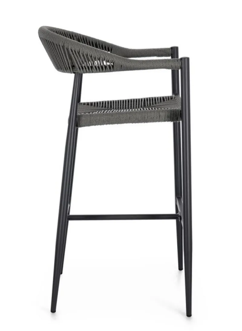 Outlet Bizzotto SGABELLO BAR JANDIA ANTRACITE/GRIGIO
