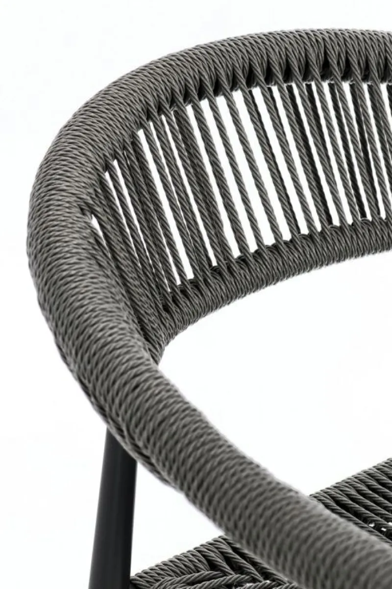 Outlet Bizzotto SGABELLO BAR JANDIA ANTRACITE/GRIGIO