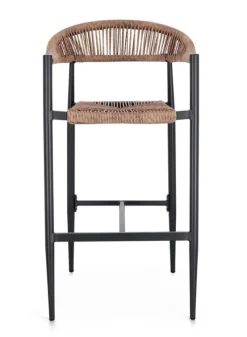 Best Bizzotto SGABELLO BAR JANDIA ANTRACITE/NATURAL