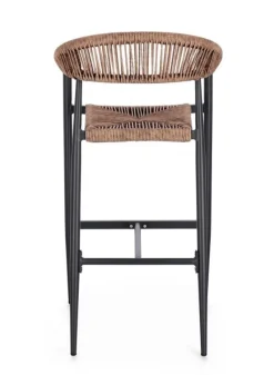 Best Bizzotto SGABELLO BAR JANDIA ANTRACITE/NATURAL