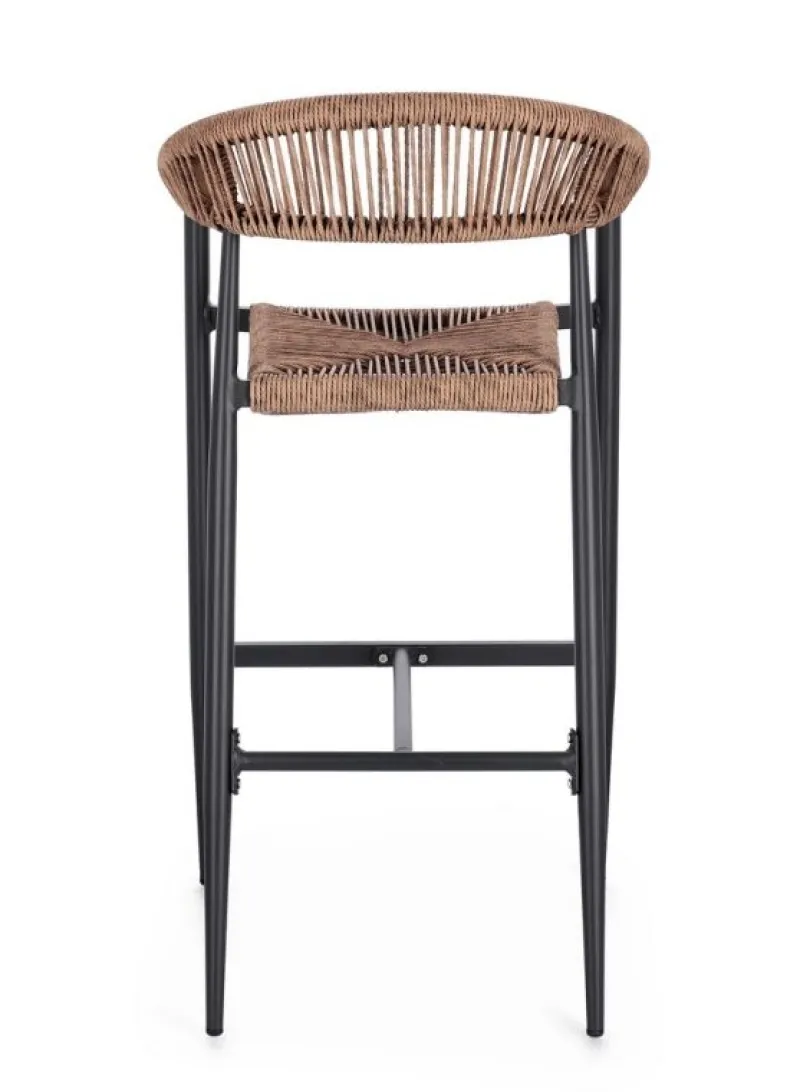 Best Bizzotto SGABELLO BAR JANDIA ANTRACITE/NATURAL